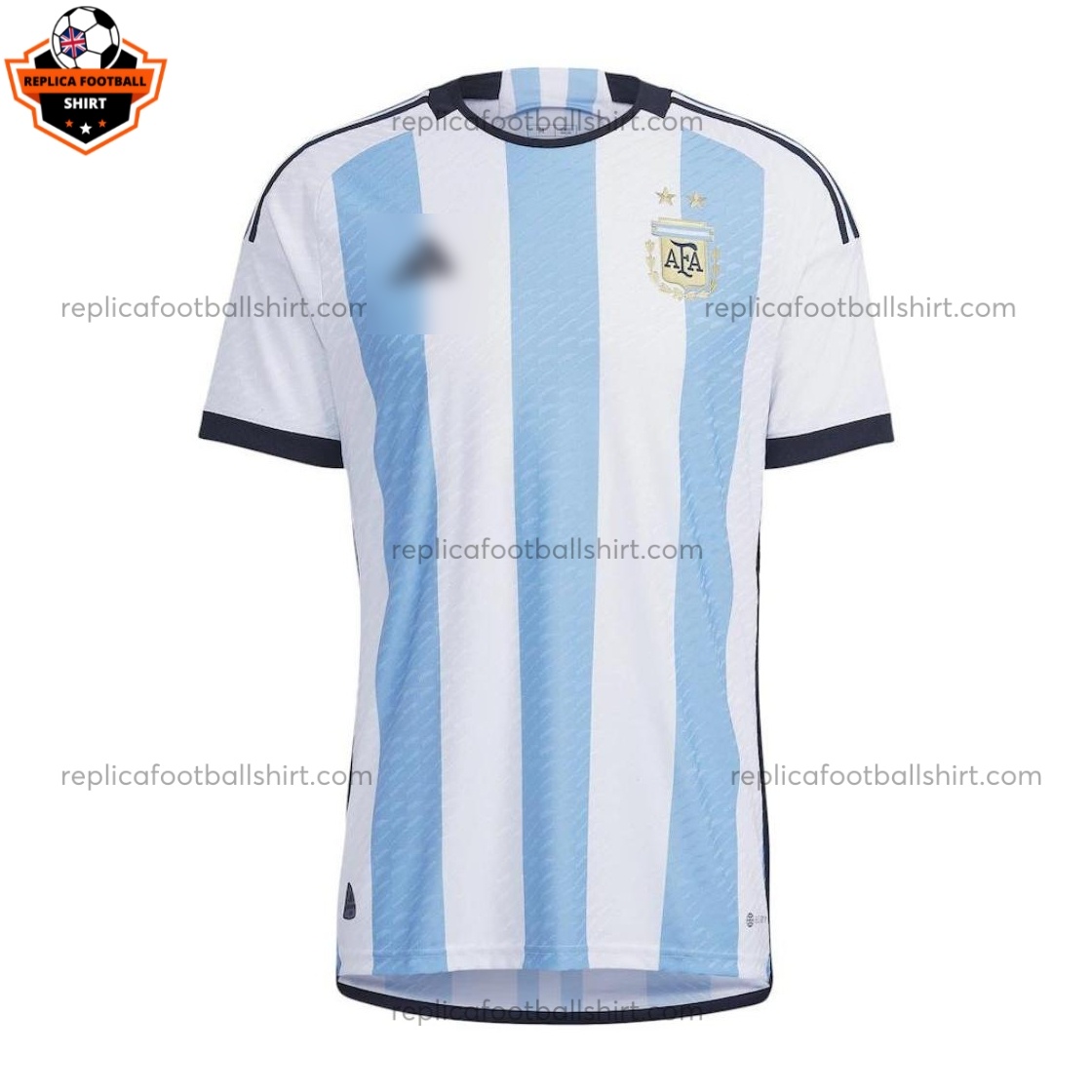 Argentina Home World Cup Men Replica Football Shirt 2022 - Front View