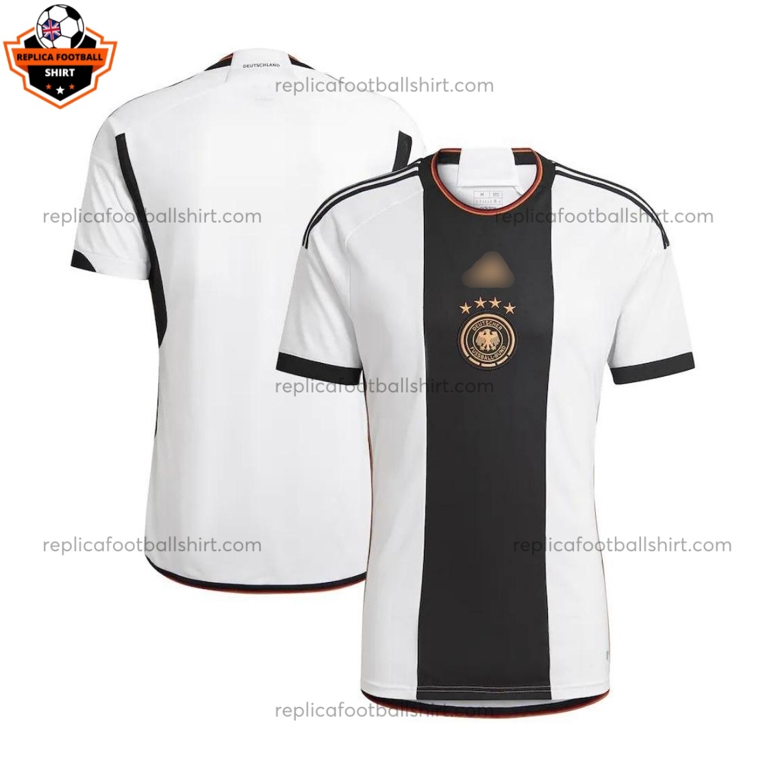 Germany Home World Cup Men Replica Football Shirt 2022 - Over View