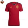 Spain Home World Cup Adult Replica Football Shirt 2022 - front view