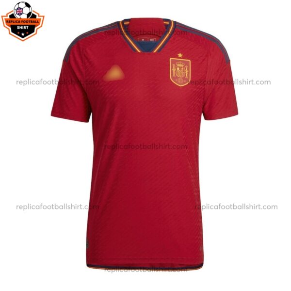 Spain Home World Cup Adult Replica Football Shirt 2022 - front view