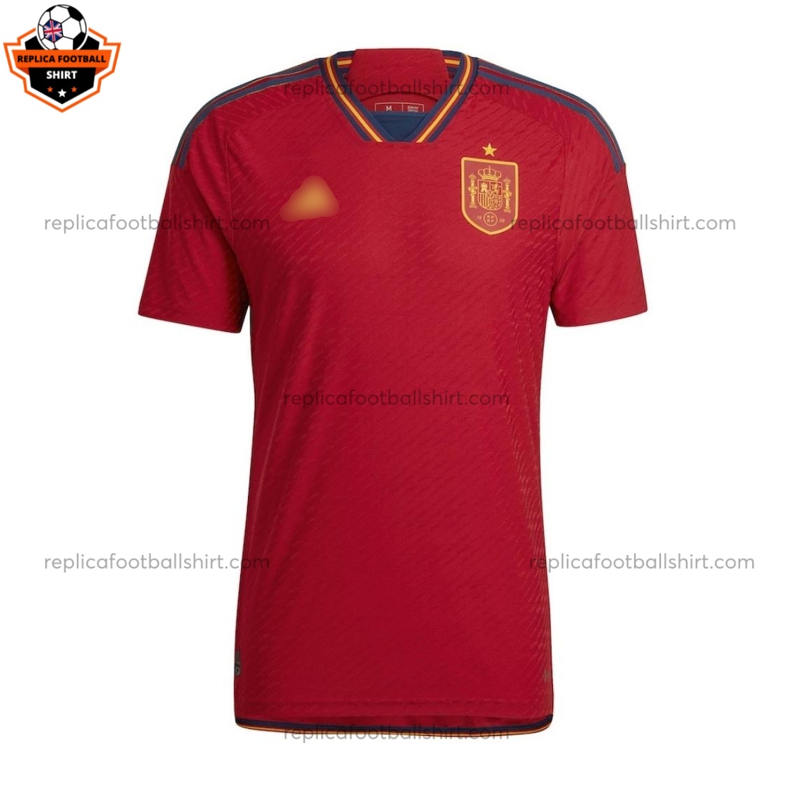 Spain Home World Cup Adult Replica Football Shirt 2022 - front view