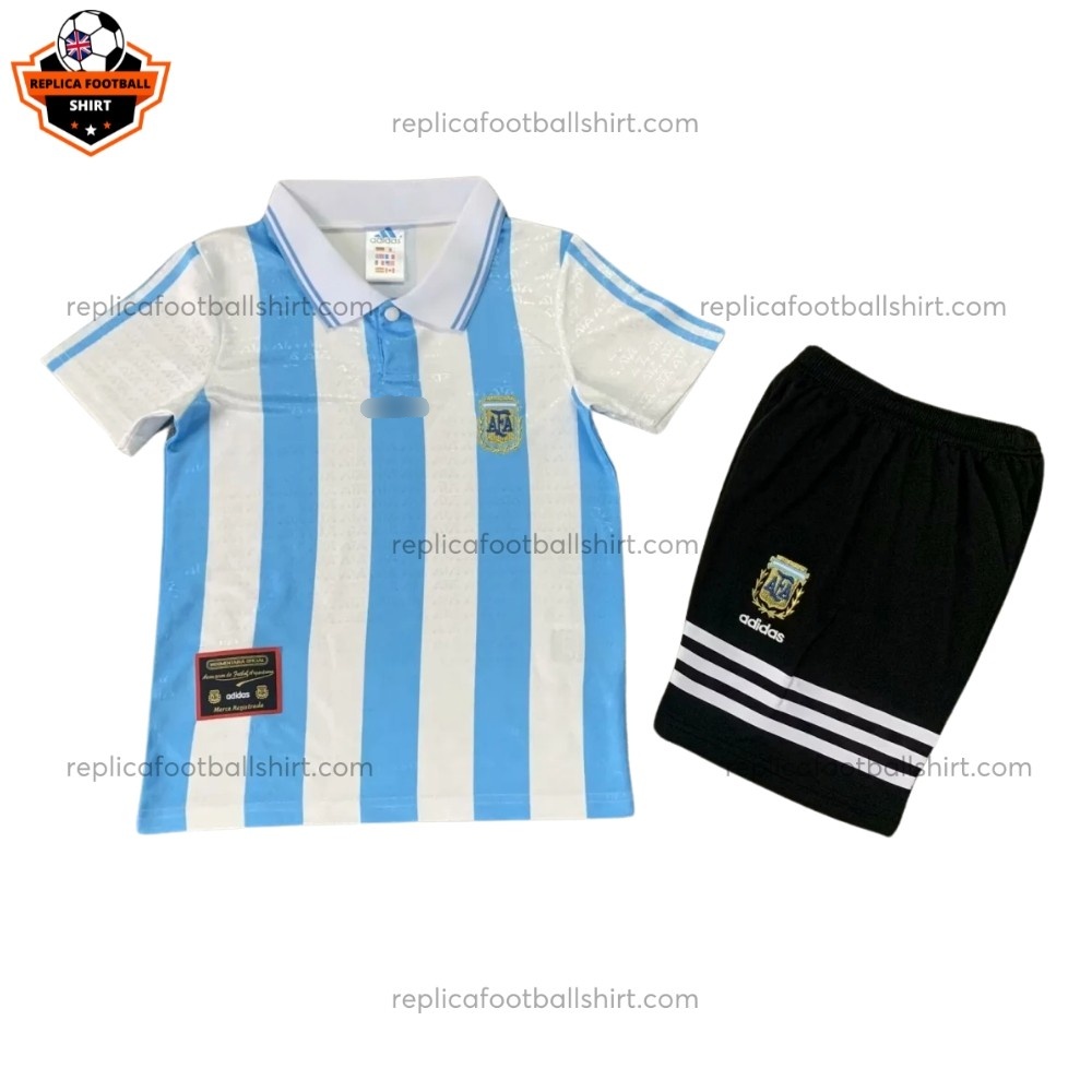 Retro Argentina Home Kid Replica Football Kit 1994 - front view