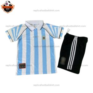 Retro Argentina Home Kid Replica Football Kit 1996 - front view