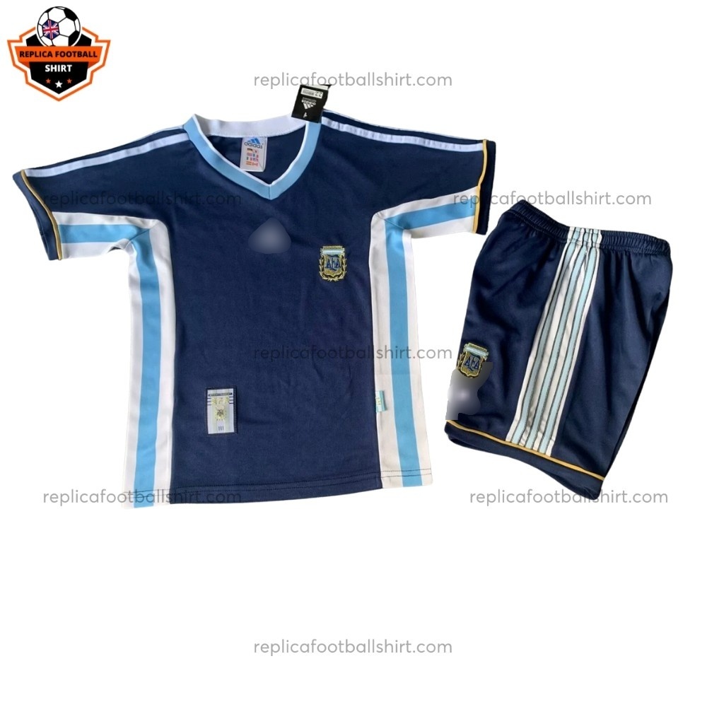 Retro Argentina Away Kid Replica Football Kit 1998 - front view