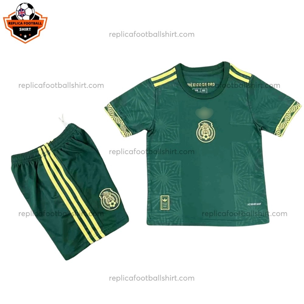 Mexico Green Special Edition Kid Replica Football Kit 2025/26 - Front View