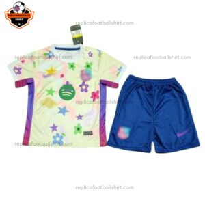 Barcelona Cherry Blossom Kid Replica Football Kit 2025/26 Front View
