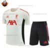 Liverpool White Training Kid Replica Football Kit 2025/26 - Front View