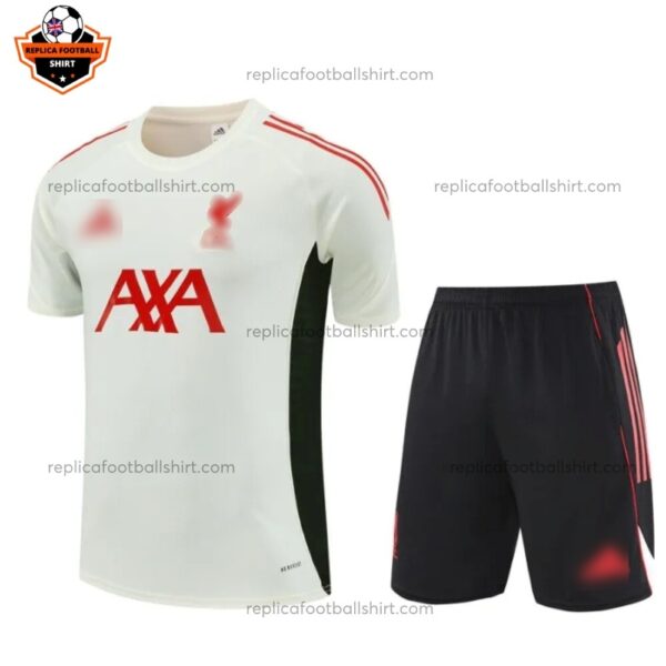 Liverpool White Training Kid Replica Football Kit 2025/26 - Front View