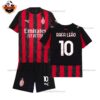 AC Milan Home Kid Replica Football Kit 2025/26 RAFA LEÃO 10 Printed Full View