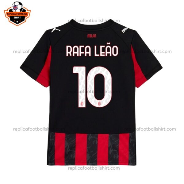 AC Milan Home Kid Replica Football Kit 2025/26 RAFA LEÃO 10 Printed Back View