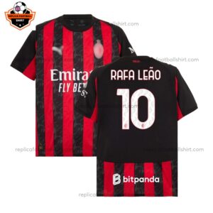 AC Milan Home Men Replica Football Shirt 2025/26 RAFA LEÃO 10 Printed Full View