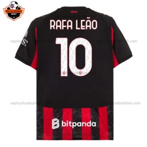 AC Milan Home Men Replica Football Shirt 2025/26 RAFA LEÃO 10 Printed Back View