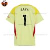 Arsenal Goalkeeper Men Replica Football Shirt 2025/26 RAYA 1 Printed Back View