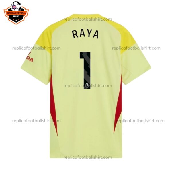 Arsenal Goalkeeper Men Replica Football Shirt 2025/26 RAYA 1 Printed Back View