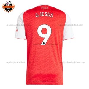 Arsenal Home Men Replica Football Shirt 2025/26 G.Jesus 9 Printed Back View