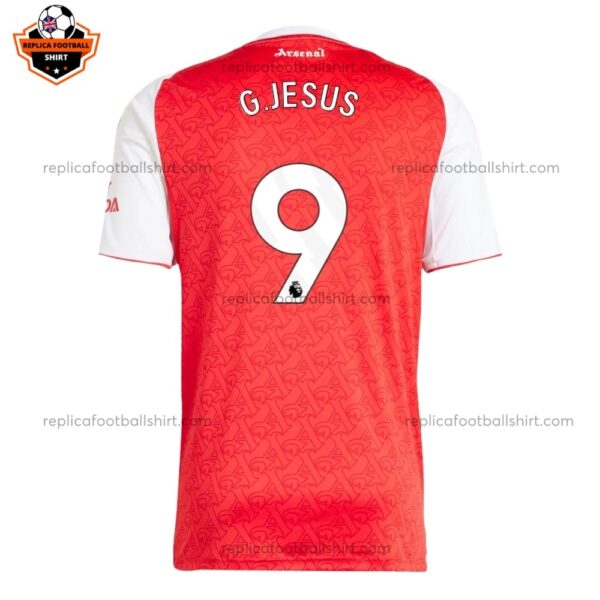 Arsenal Home Men Replica Football Shirt 2025/26 G.Jesus 9 Printed Back View