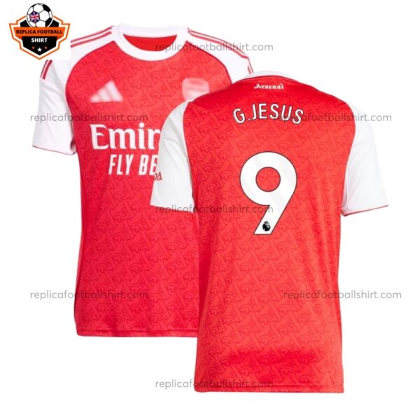 Arsenal Home Men Replica Football Shirt 2025/26 G.Jesus 9 Printed Full View