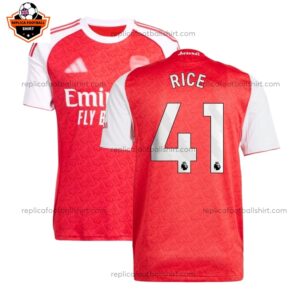 Arsenal Home Men Replica Football Shirt 2025/26 RICE 41 Printed Full View
