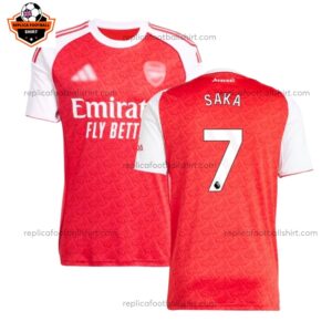 Arsenal Home Men Replica Football Shirt 2025/26 SAKA 7 Printed Full View
