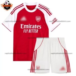 Arsenal Home Kid Replica Football Kit 2025/26 - Front View