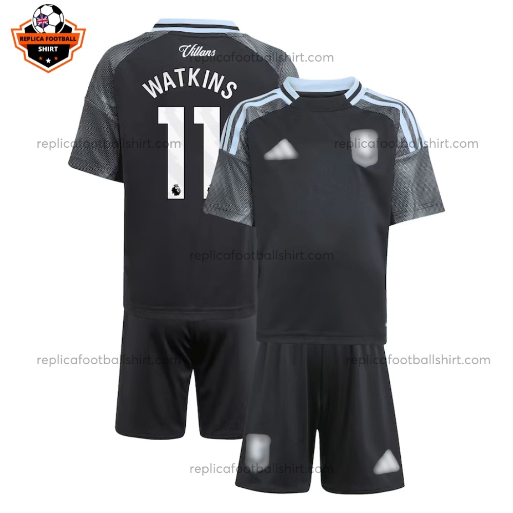 Aston Villa Away Kid Replica Football Kit 2025/26 WATKINS 11 Printed Full View