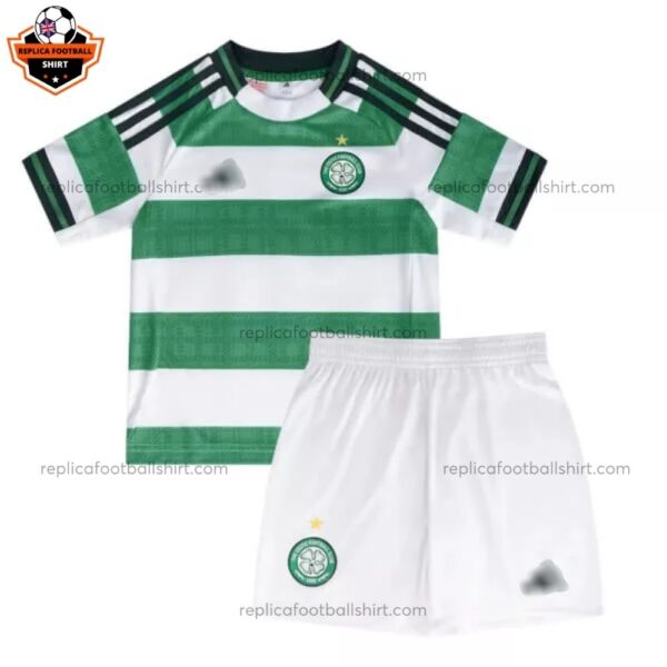 Celtic Home Kid Replica Football Kit 2025/26 - Front View