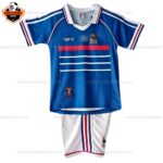 Retro France Home Kid Replica Football Kit 1998