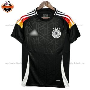Germany Black Pre-Match Men Replica Football Shirt 2024 - Front View