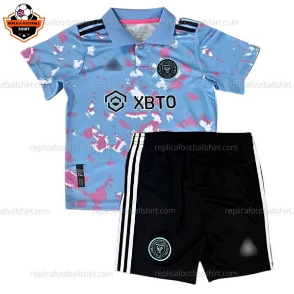 Inter Miami Training Blue Kid Replica Football Kit 2023/24 - Front View