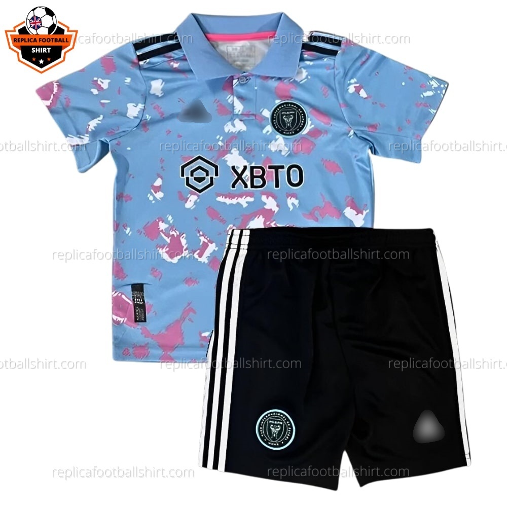 Inter Miami Training Blue Kid Replica Football Kit 2023/24 - Front View