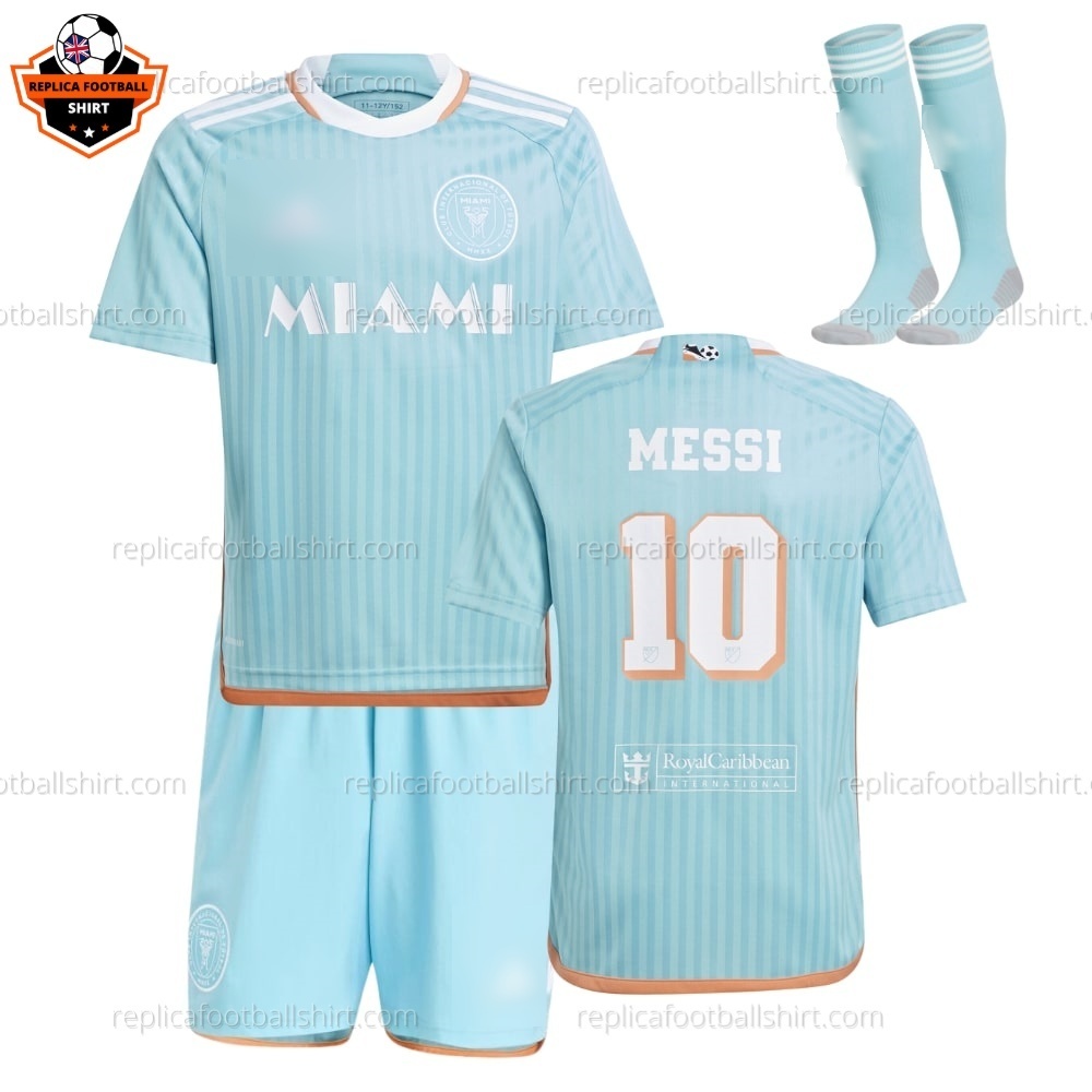 Inter Miami MESSI 10 Third Kid Replica Football Kit 2024/25 - Front View