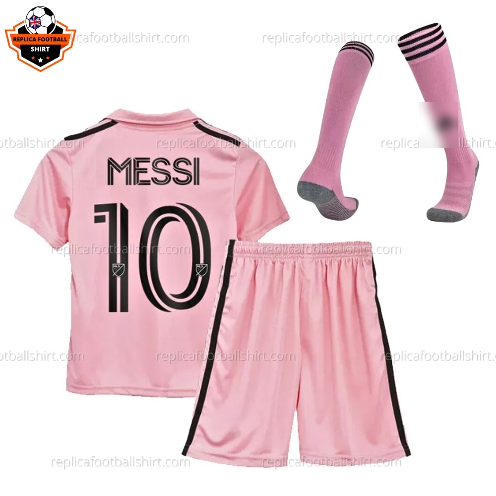 Inter Miami Home Kid Replica Football Kit 2023/24 MESSI 10 Printed - Front View