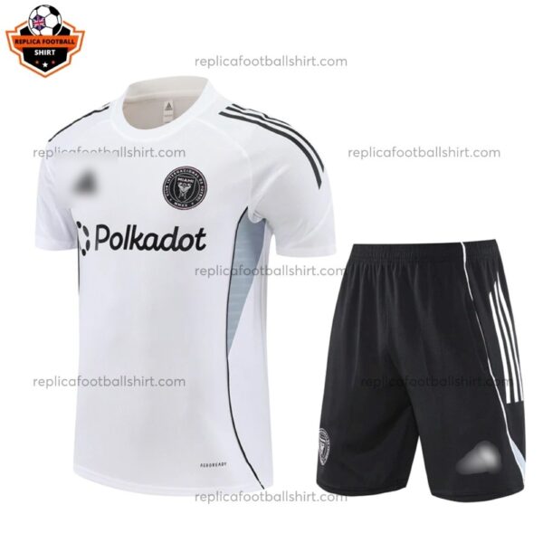 Inter Miami White Pre Match Training Men And Kid Replica Football Kit 2025/26 - Front View