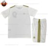 Italy 125 Anniversary White Kids World Cup Replica Football Kit 2023 - Details (1)