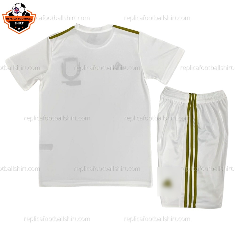 Italy 125 Anniversary White Kids World Cup Replica Football Kit 2023 - Details (1)