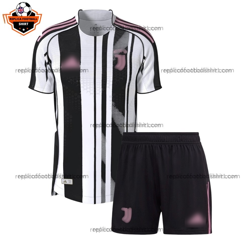 Juventus Home Kid Replica Football Kit 2025/26 - Front View