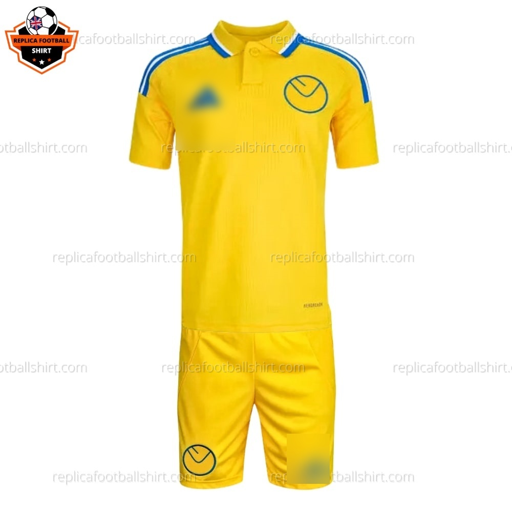 Leeds United Away Kid Replica Football Kit 2024/25 - Front View