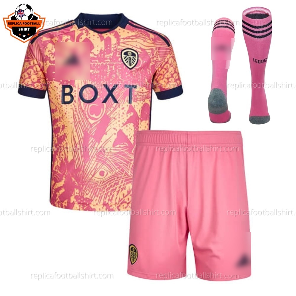 Leeds United Third Kid Replica Football Kit 2023/24 - Front View