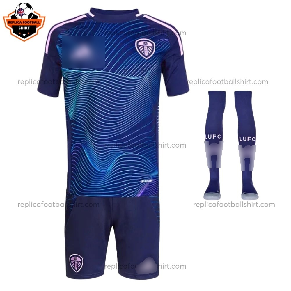 Leeds United Third Kid Replica Football Kit 2024/25 - Front View