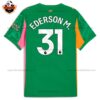 Manchester City Green Goalkeeper Men Replica Football Shirt 2025/26 EDERSON M. 31 Printed Back View