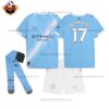 Manchester City DE BRUYNE 17 Home Kid Replica Football Kit 2025/26 Printed Full View
