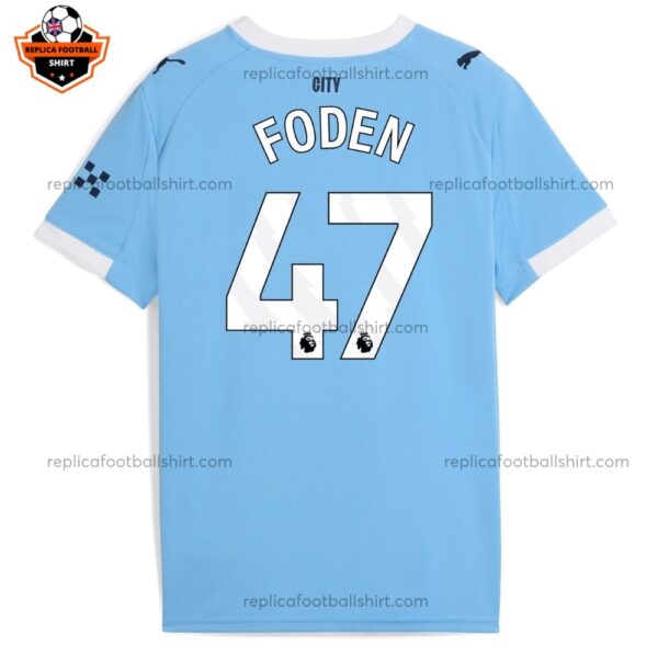 Manchester City FODEN 47 Home Kid Replica Football Kit 2025/26 Printed Back View