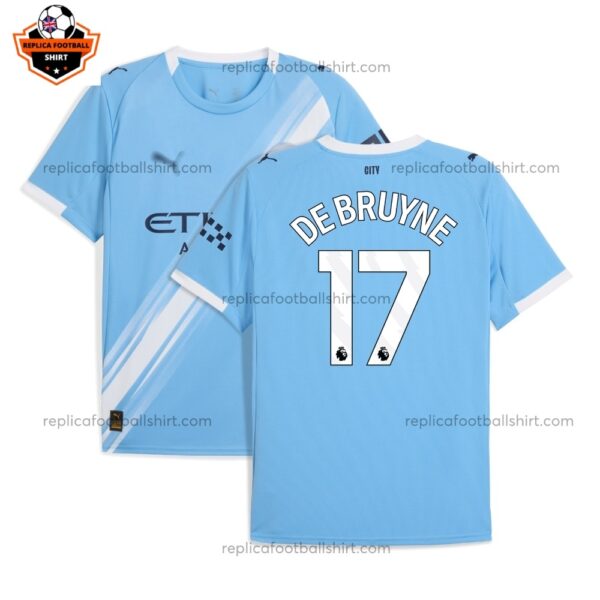 Manchester City DE BRUYNE 17 Home Men Replica Football Shirt 2025/26 Printed Full View