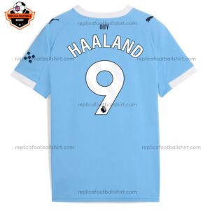 Manchester City HAALAND 9 Home Men Replica Football Shirt 2025/26 Printed Back View