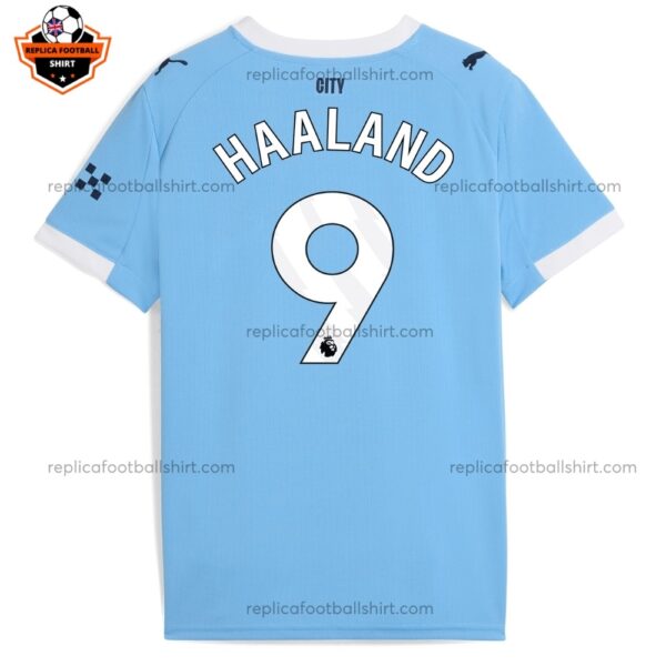 Manchester City HAALAND 9 Home Men Replica Football Shirt 2025/26 Printed Back View