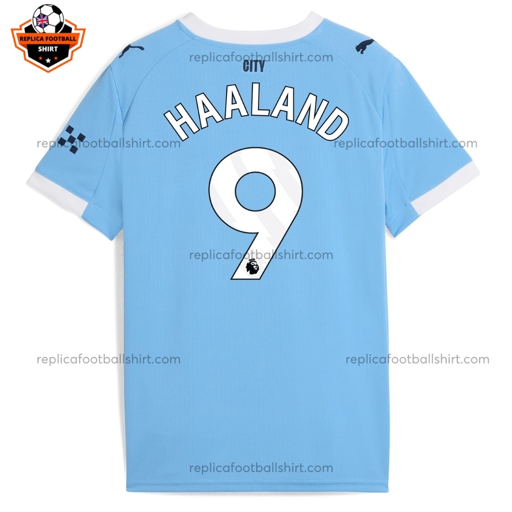 Manchester City HAALAND 9 Home Men Replica Football Shirt 2025/26 Printed Back View