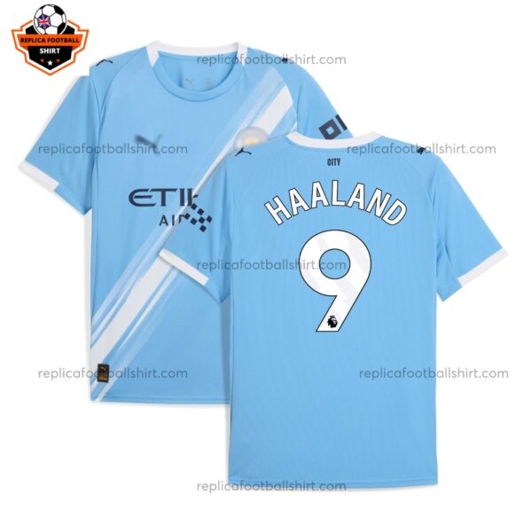 Manchester City HAALAND 9 Home Men Replica Football Shirt 2025/26 Printed Full View