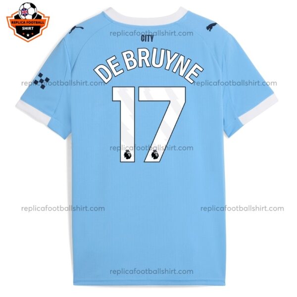Manchester City DE BRUYNE 17 Home Men Replica Football Shirt 2025/26 Printed Back View