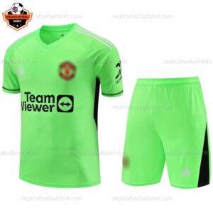 Manchester United Green Goalkeeper Training Adult Replica Football Kit 2023/24 - Front View