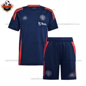 Manchester United Navy Training Kid Replica Football Kit 2024/25 - Front View